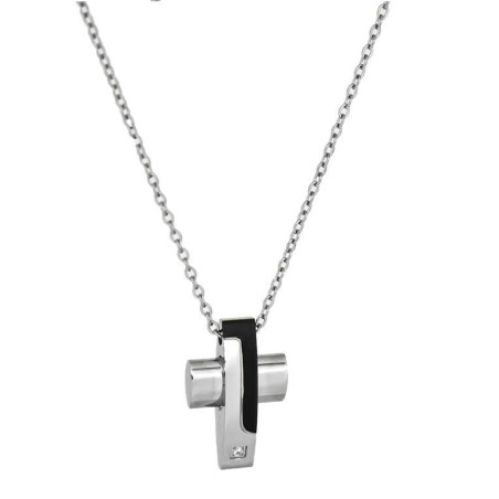 ανδρικός σταυρος από ανοξείδωτο ατσάλι