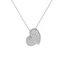 Κολιέ λευκόχρυσο 9 καρατίων καρδούλα