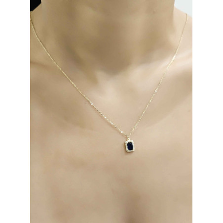 Κολιέ  χρυσό 9 καρατίων ροζέτα