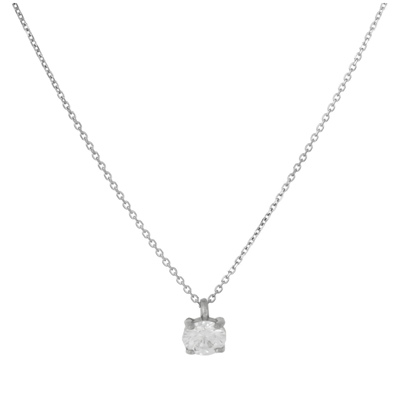 Κολιέ Λευκόχρυσο 9 καρατίων