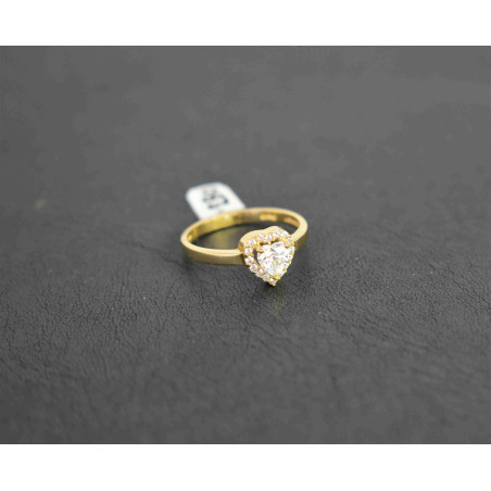 Δαχτυλίδι καρδιά από χρυσό 14 καρατίων