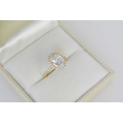 Μονόπετρο από χρυσό 14 καρατίων