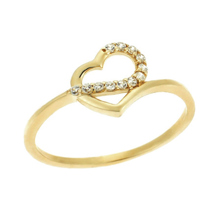 Δαχτυλίδι από χρυσό 14 καρατίων καρδούλα