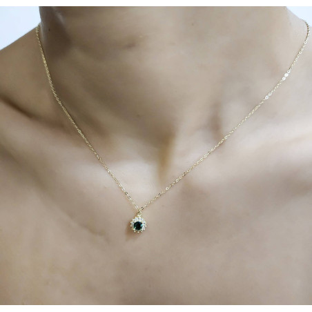 Κολιέ  χρυσό 9 καρατίων ροζέτα