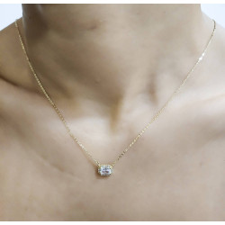 Κολιέ χρυσό 9 καρατίων ροζέτα