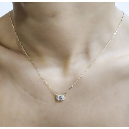 Κολιέ χρυσό 9 καρατίων ροζέτα