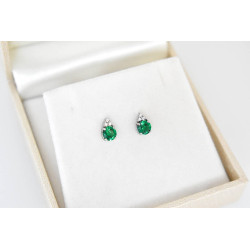 Σκουλαρίκια γυναικεία από λευκόχρυσο 9 Καρατίων