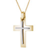 χρυσος ανδρικός σταυρός με Αυλίδα 14 Καρατίων