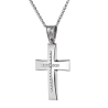 Λευκόχρυσος γυναικείος Σταυρός Με Αλυσίδα 9 Καρατίων