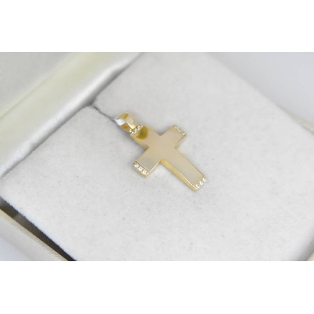 χρυσος γυναικείος Σταυρός Με Αλυσίδα 9 Καρατίων