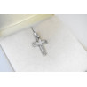Λευκόχρυσος γυναικείος Σταυρός Με Αλυσίδα 9 Καρατίων