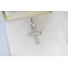 Λευκόχρυσος γυναικείος Σταυρός Με Αλυσίδα 9 Καρατίων