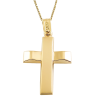 Χρυσός Ανδρικός σταυρός με αλυσίδα 14 Καρατίων