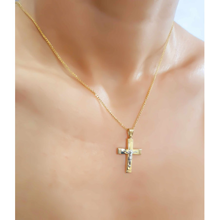 Χρυσός αντρικός σταυρός 14 Καρατίων