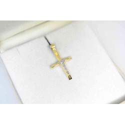 Χρυσός Ανδρικός σταυρός με αλυσίδα 14 Καρατίων