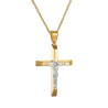 Χρυσός Ανδρικός σταυρός με αλυσίδα 14 Καρατίων