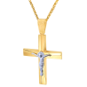 Χρυσός αντρικός σταυρός 14 Καρατίων