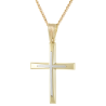 Χρυσός Ανδρικός σταυρός με αλυσίδα 14 Καρατίων