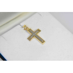 Χρυσός Ανδρικός σταυρός με αλυσίδα 14 Καρατίων
