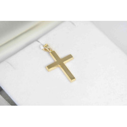 Χρυσός Ανδρικός σταυρός με αλυσίδα 14 Καρατίων