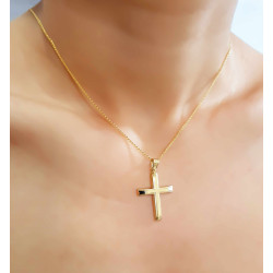 Χρυσός αντρικός σταυρός 14 Καρατίων