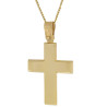 Χρυσός Ανδρικός σταυρός με αλυσίδα 14 Καρατίων
