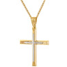Χρυσός Ανδρικός σταυρός με αλυσίδα 14 Καρατίων