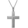 Λευκόχρυσος αντρικός σταυρός 14 Καρατίων