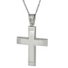 Λευκόχρυσος αντρικός σταυρός 14 Καρατίων