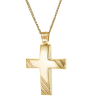 Χρυσός Ανδρικός σταυρός με αλυσίδα 14 Καρατίων