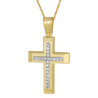 Χρυσός γυναικείος σταυρός με αλυσίδα 14 Καρατίων