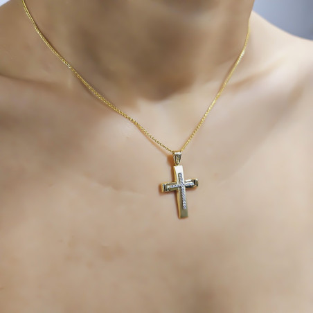 Χρυσός γυναικείος σταυρός 14 Καρατίων