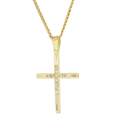 Χρυσός Σταυρός για Κοριτσι 14 Καρατίων 