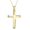Χρυσός γυναικείος σταυρός με αλυσίδα 14 Καρατίων