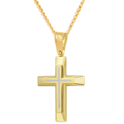 ΠΑΚΕΤΟ ΒΑΠΤΙΣΗΣ ΓΙΑ ΑΓΟΡΑΚΙ ΜΕ ΣΤΑΥΡΟ ΧΡΥΣΟ 14 ΚΑΡΑΤΙΩΝ 12τμχ ΠΑΚ-15