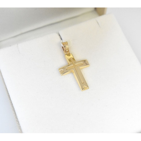 Χρυσός Ανδρικός σταυρός με αλυσίδα 14 Καρατίων
