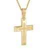 Χρυσός Ανδρικός σταυρός με αλυσίδα 14 Καρατίων