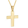 Χρυσός Ανδρικός σταυρός με αλυσίδα 14 Καρατίων