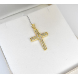 Χρυσός γυναικείος σταυρός με αλυσίδα 14 Καρατίων