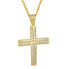 Χρυσός γυναικείος σταυρός με αλυσίδα 14 Καρατίων