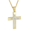 Χρυσός γυναικείος σταυρός με αλυσίδα 14 Καρατίων
