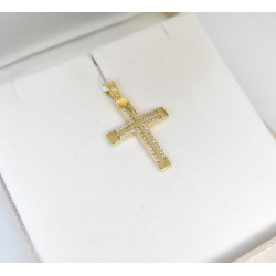 Χρυσός γυναικείος σταυρός με αλυσίδα 14 Καρατίων