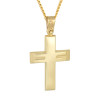 Χρυσός Ανδρικός σταυρός με αλυσίδα 14 Καρατίων