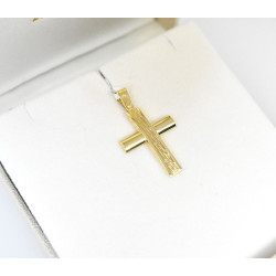 Χρυσός Ανδρικός σταυρός με αλυσίδα 14 Καρατίων
