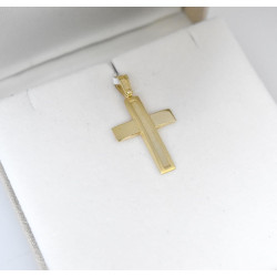 Χρυσός Ανδρικός σταυρός με αλυσίδα 14 Καρατίων