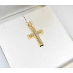 Χρυσός Ανδρικός σταυρός με αλυσίδα 14 Καρατίων