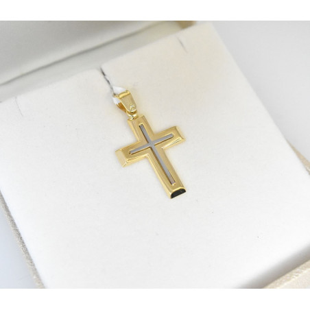 Χρυσός Ανδρικός σταυρός με αλυσίδα 14 Καρατίων