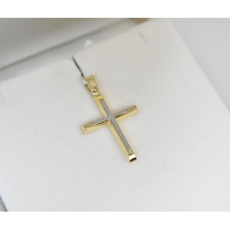 Χρυσός Ανδρικός σταυρός με αλυσίδα 14 Καρατίων