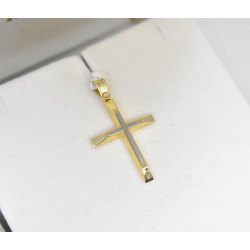 Χρυσός Ανδρικός σταυρός με αλυσίδα 14 Καρατίων