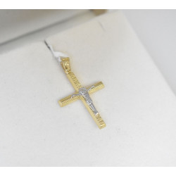 Χρυσός Ανδρικός σταυρός με αλυσίδα 14 Καρατίων